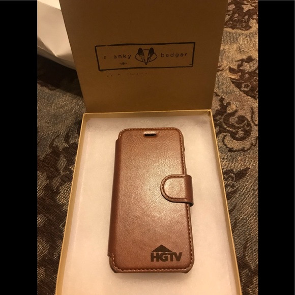 New Swanky Badger 100% Leather Cell iPhone 7 Case - Picture 1 of 3